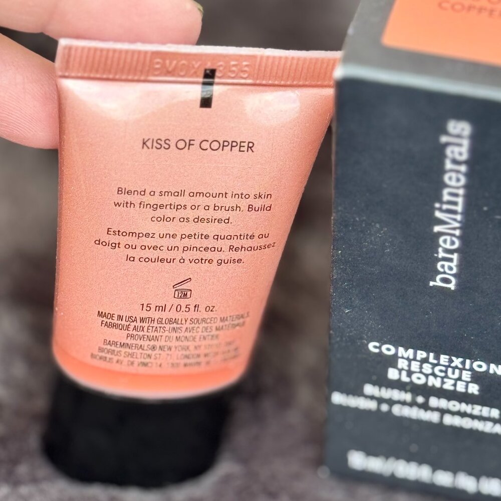 BRAND NEW!  BARE MINERALS Complexion Rescue Blonzer, Kiss of Copper - Picture 2 of 4